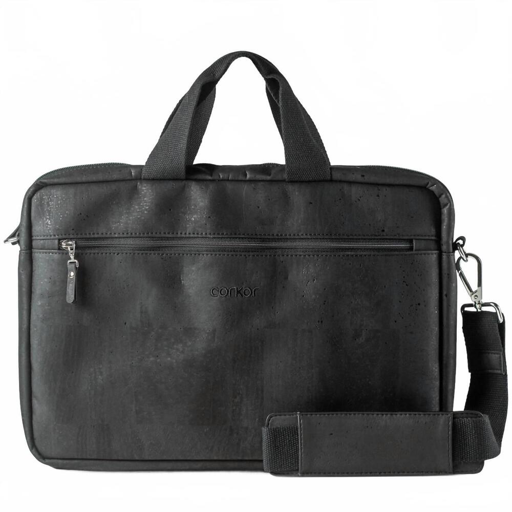 NEW CORKOR men's cork laptop briefcase in black
